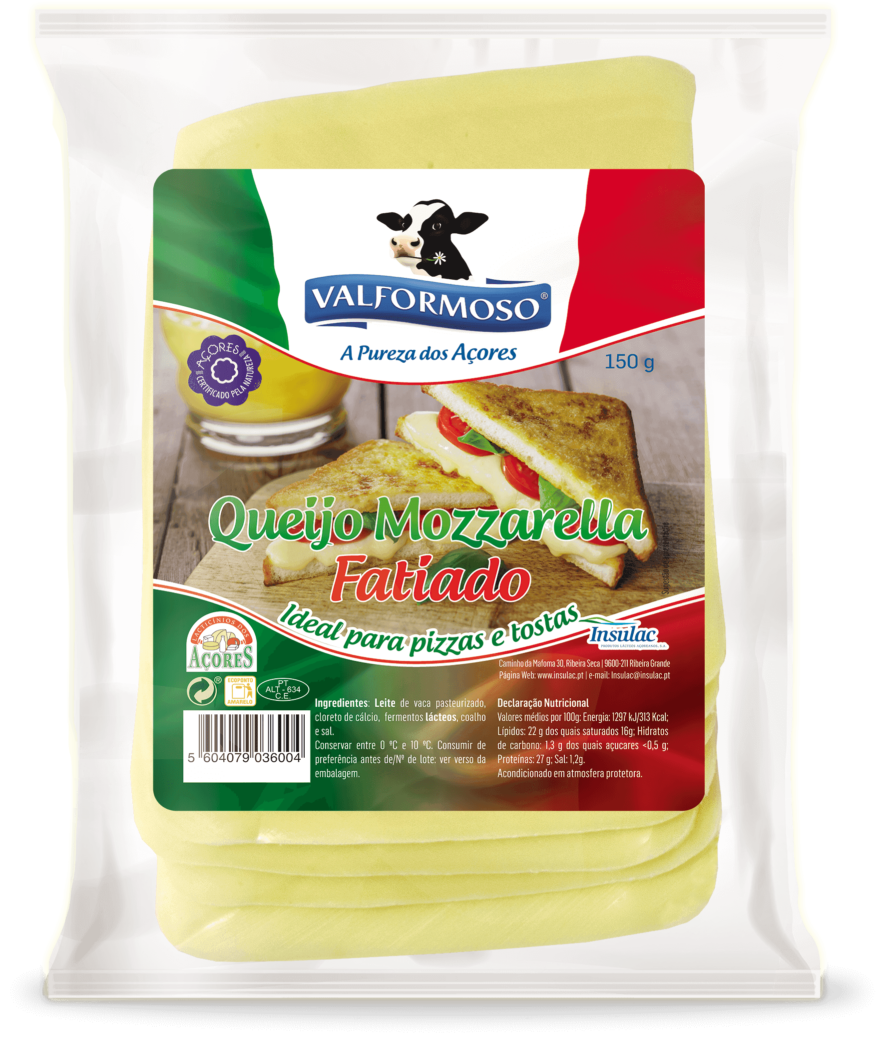 Queijo Mozzarella Valformoso Fatiado 150 gr