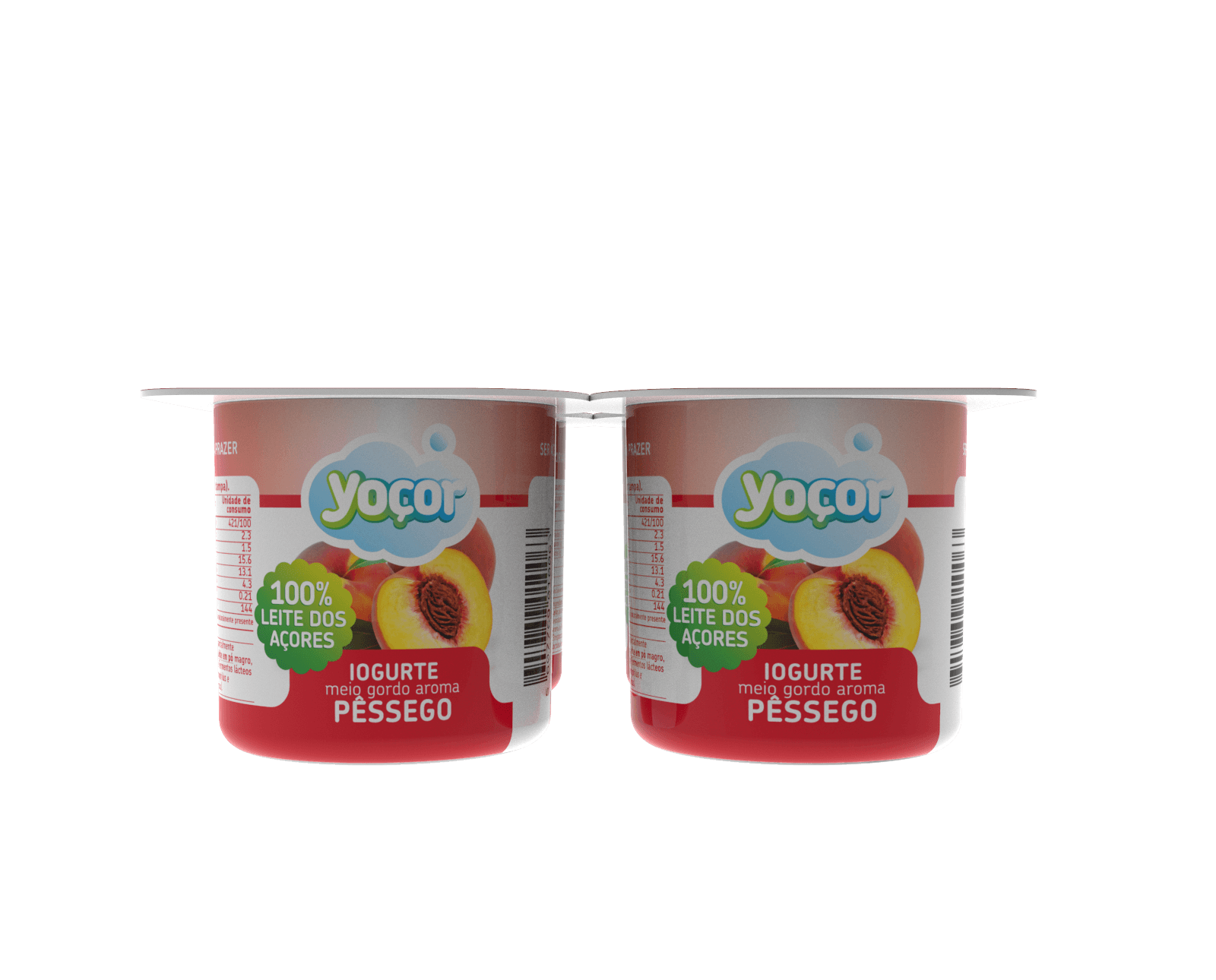 Iogurte c/ Aroma de Pêssego 4x125 gr