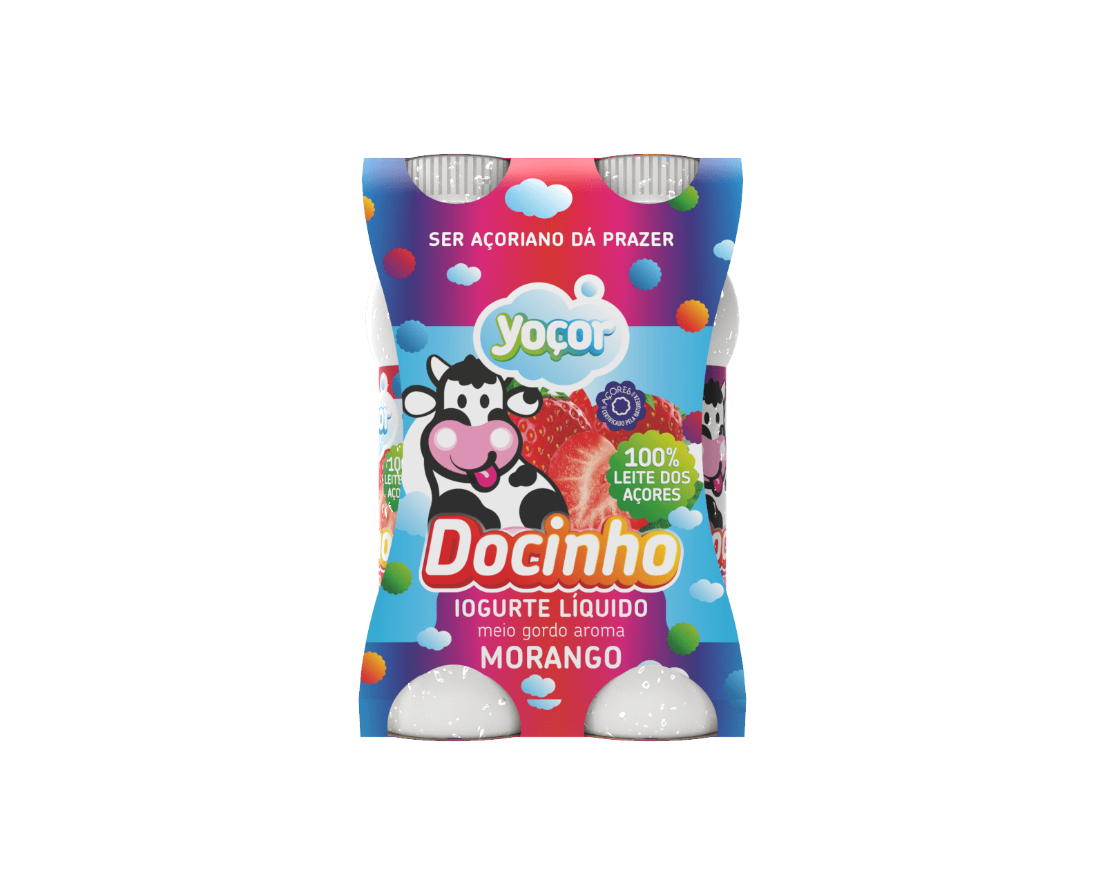 Iogurte Líquido Docinho - c/ Aroma de Morango 4x170ml