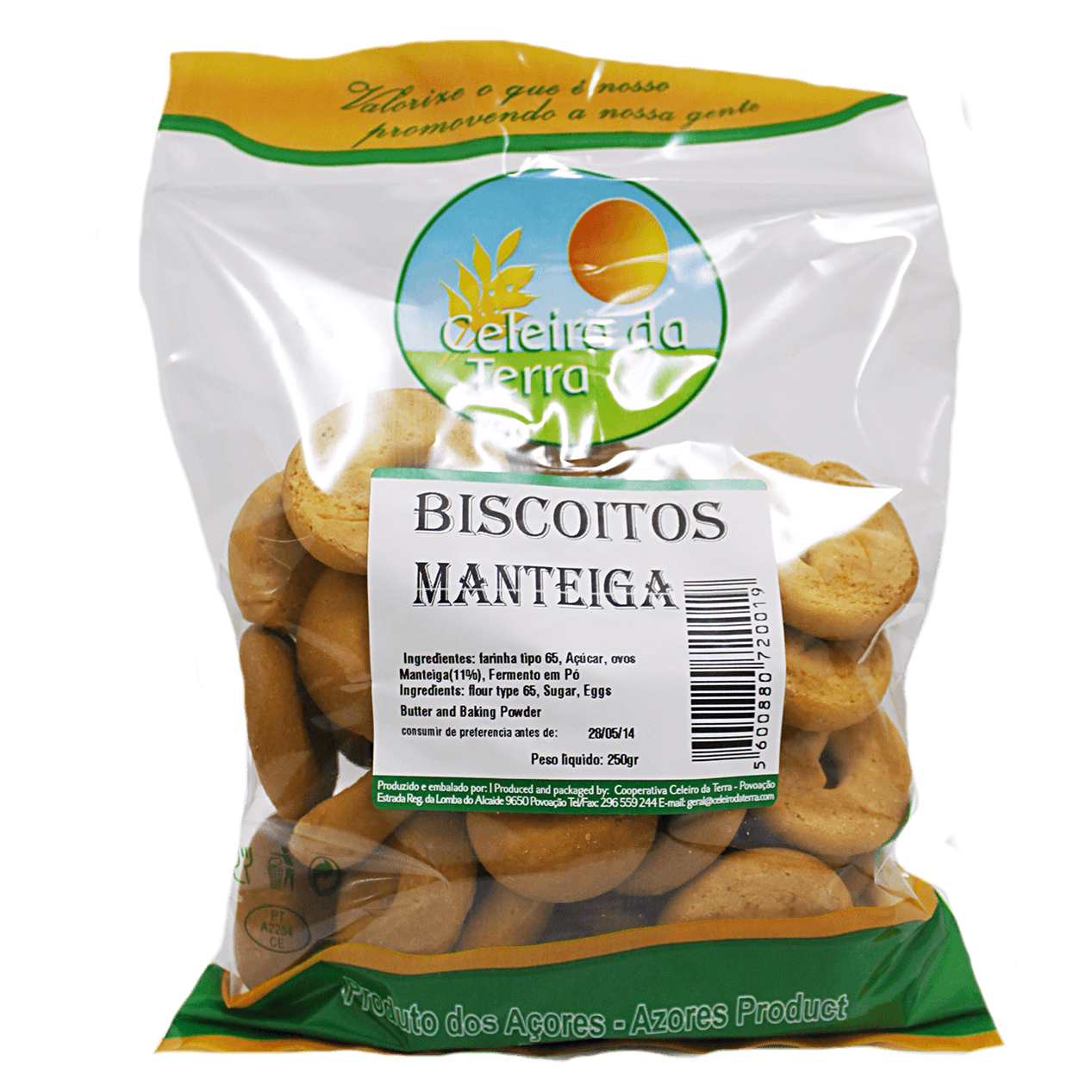 Biscoitos de Manteiga Celeiro da Terra 250 gr