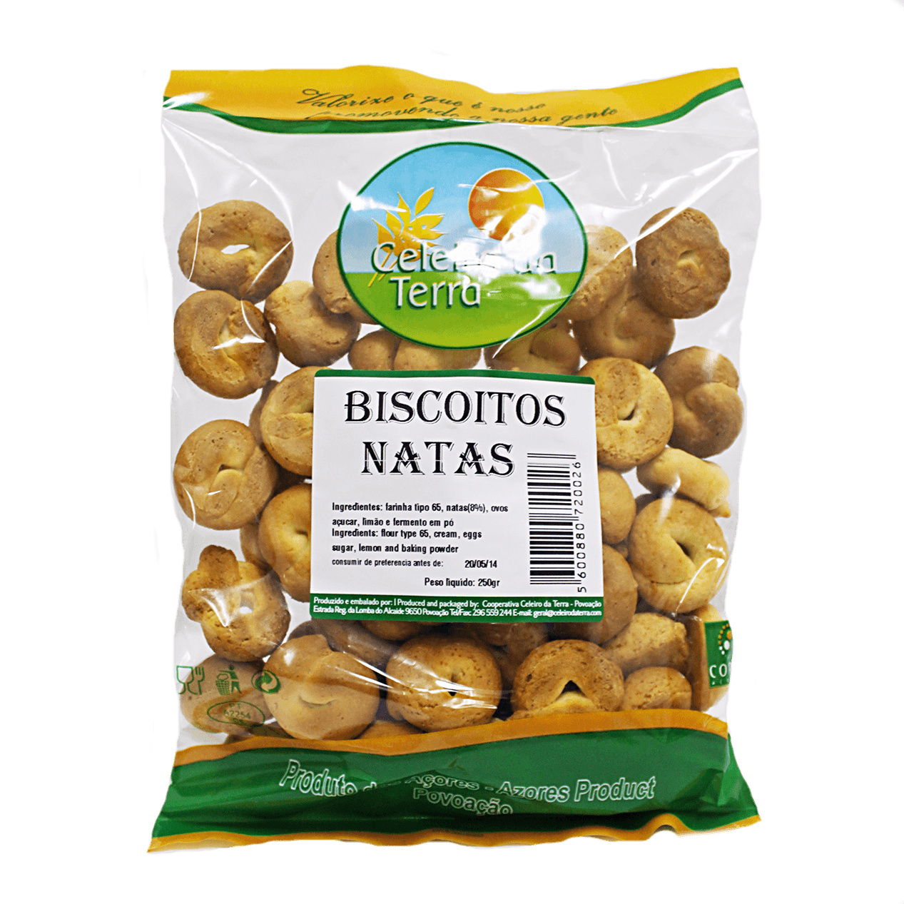 Biscoitos de Nata Celeiro da Terra 250 gr