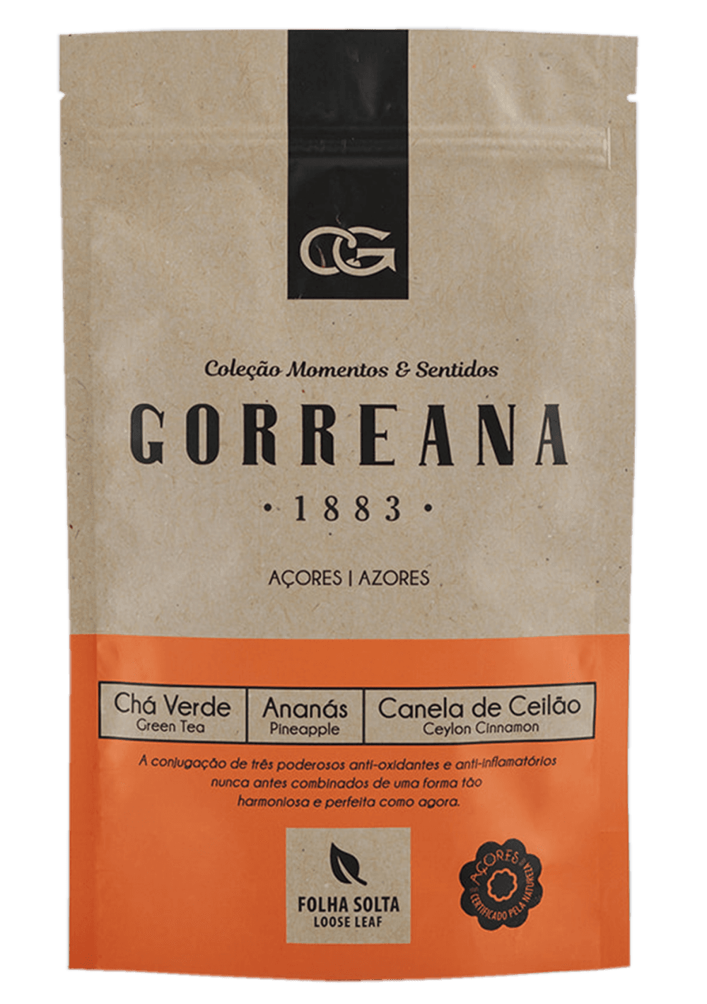 Chá Verde + Ananás + Canela de Ceilão (Folha Solta) 80gr