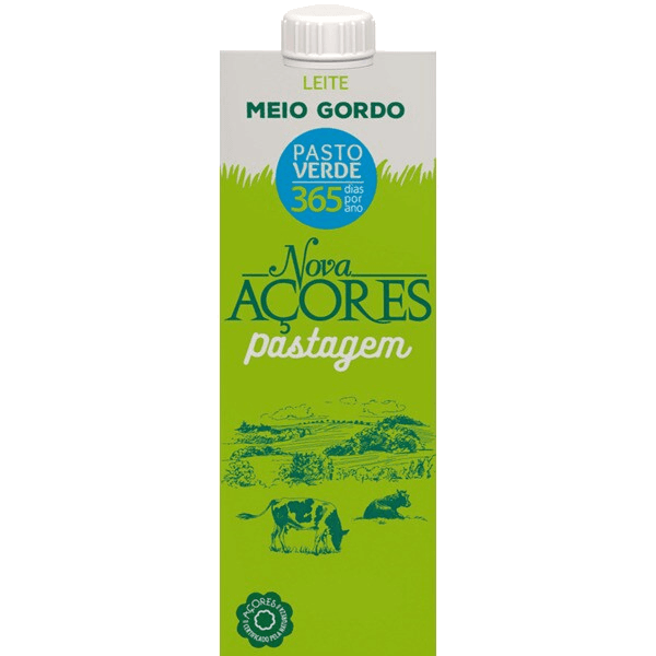 Leite Meio-Gordo Nova Açores UHT 1,6% 1L