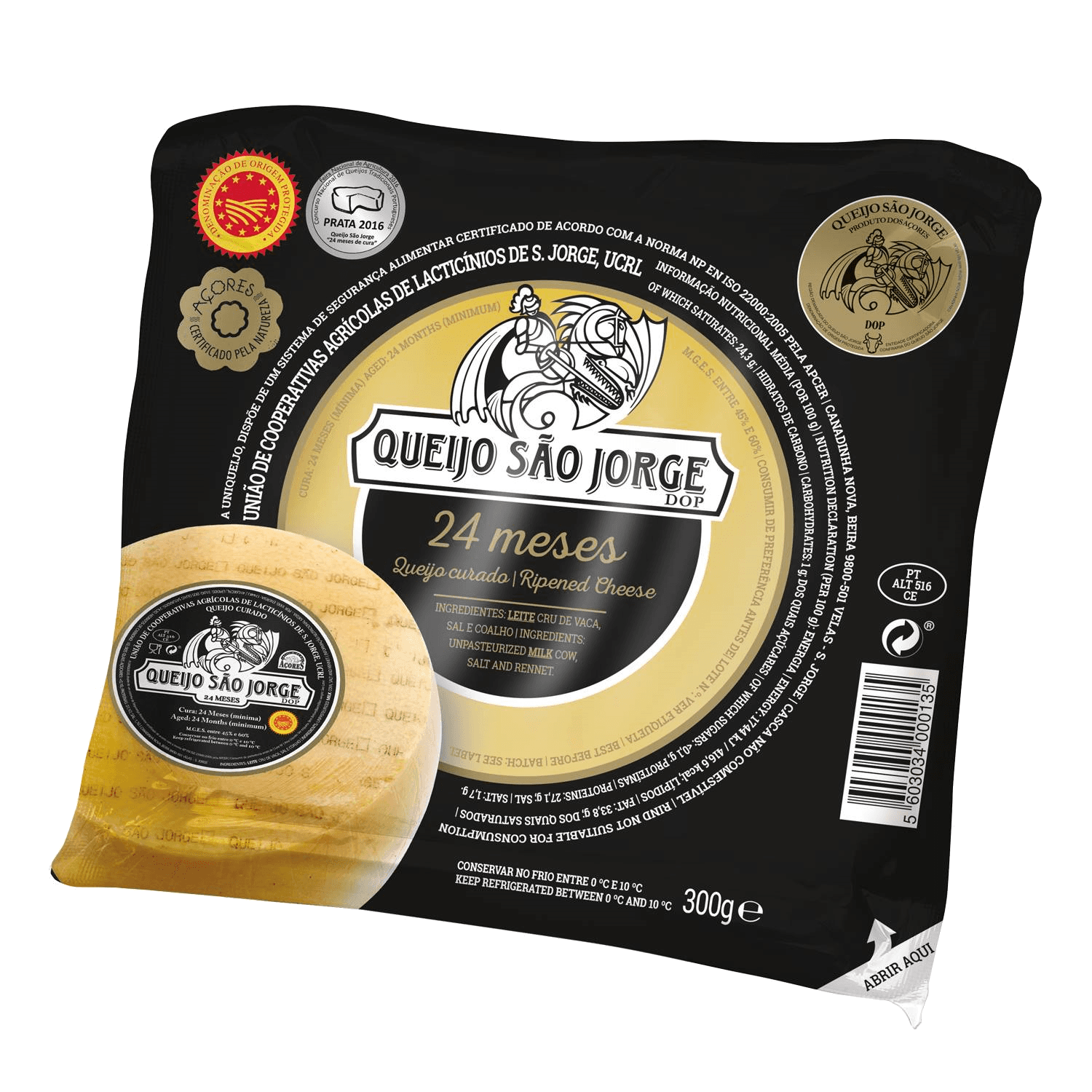 Queijo S. Jorge DOP 24 Meses Fatias 300 gr