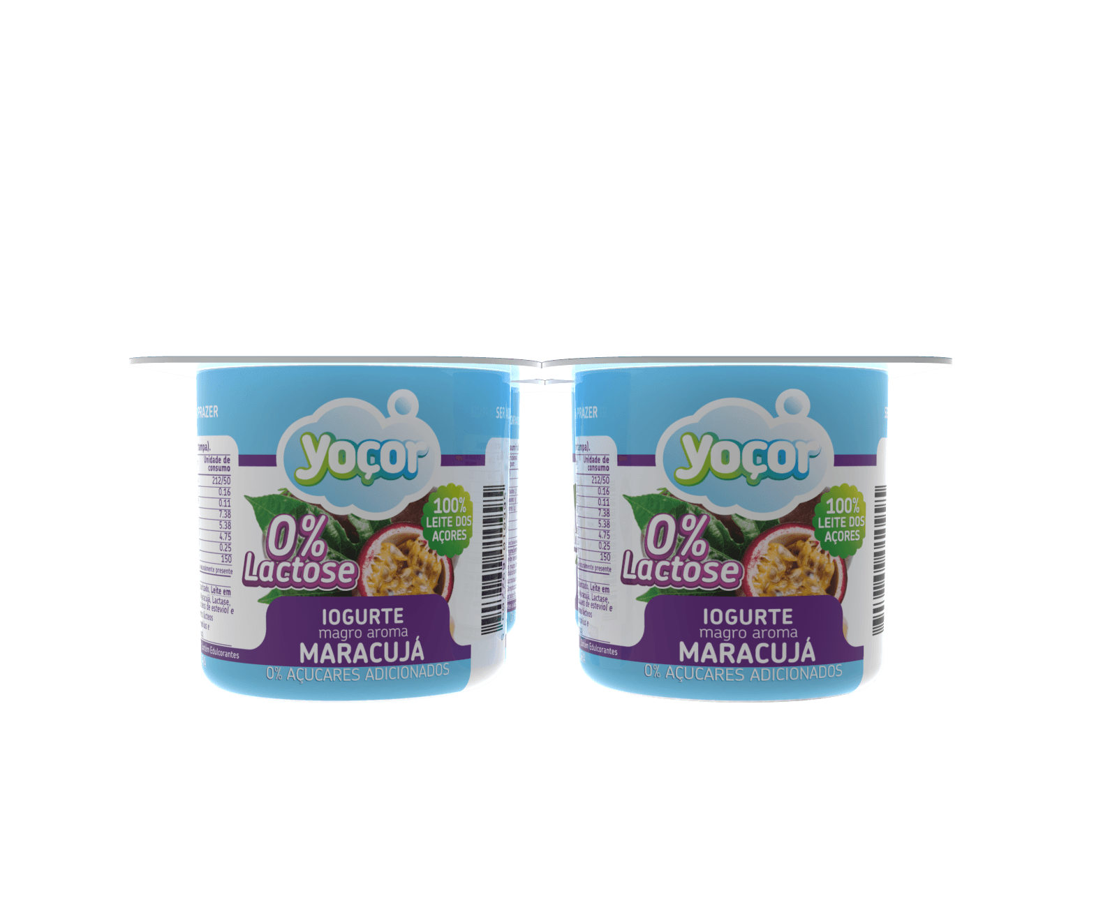 Iogurte Magro c/ Aroma de Maracujá Sem Lactose 4x125 gr