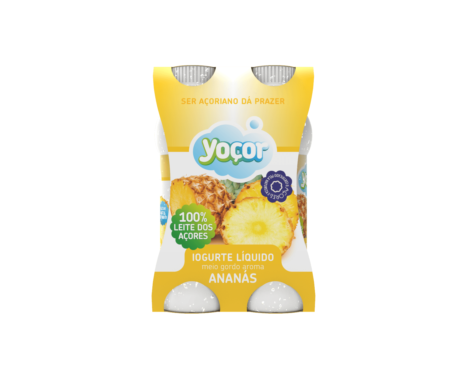 Iogurte Líquido c/ Aroma de Ananás 4x170ml