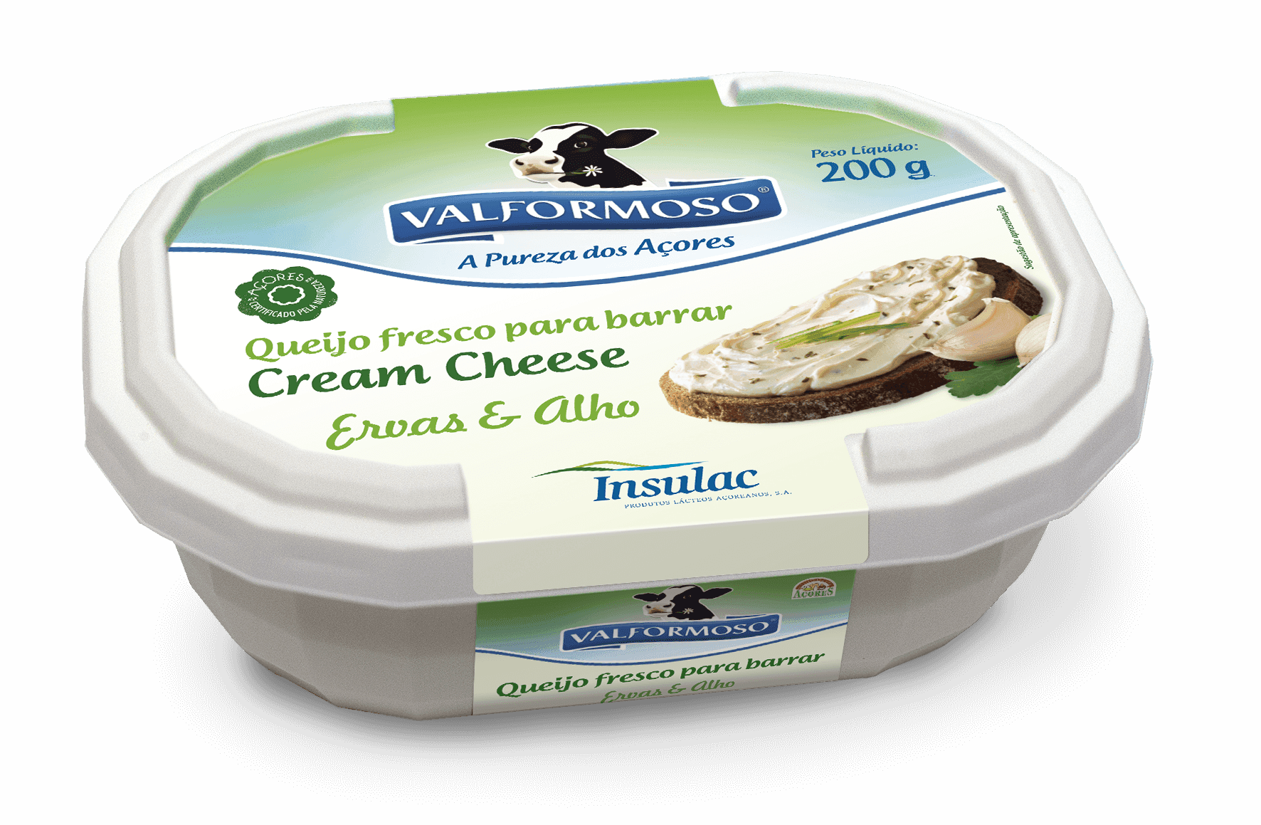 Queijo Fresco para Barrar Alho e Ervas Valformoso 200 gr